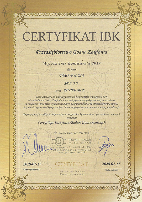 Certyfikat IBK